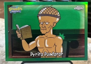 2025 Topps Chrome Bob Esponja #139 Pyrite Ponderer refractor de algas verdes - Imagen 1 de 2