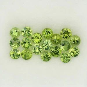 💎 18pcs Lot 1.31ct t.w VS Round Brilliant Green Sapphire - Thailand Gemstone - Bild 1 von 4