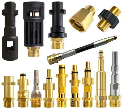 M&M SMARTEK® Hochdruck Adapter für Kärcher Kränzle Bosch Parkside Nilfisk B&D 1/4" IG M22 AG