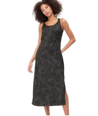 Nuevo con etiquetas Vestido sin Mangas Midi Satinado Gap/Vestido de Salón Leopardo Estampado Animal XXL 2X Foto 1 de 4