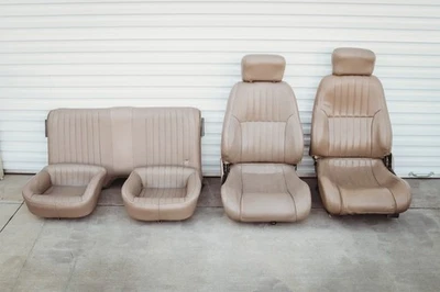 98 02 Pontiac Firebird Firehawk WS6 Front Rear Set Seats Leather Tan GM *USED* Foto 1 de 4