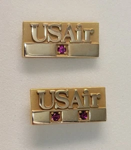 US AIR AIRLINES 5 YEAR AND 10 YEAR SERVICE PINS - Picture 1 of 2