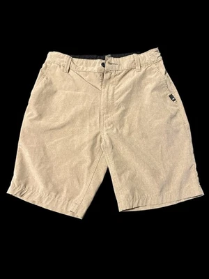 Quiksilver Boys Khaki Shorts Tan Polyester Dri Fit  Size 12 - Image 1 of 4