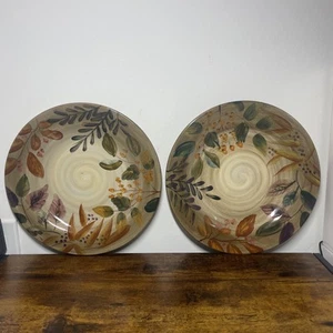Set of 2 Home Trends Shadowwood 11 1/2" Dinner Plates - Picture 1 of 6