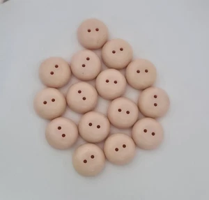 Vintage Sew-Through Buttons Unique Domed 2-Hole Peach/Pink 22mm Rare 15 Pcs Set  - Picture 1 of 6