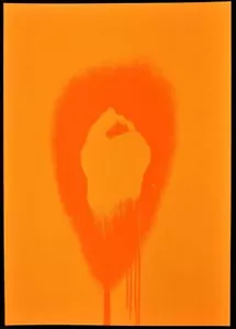 Otto Piene " ORANGE FIRST" Serigraphie - Siebdruck 1977 - Bild 1 von 1