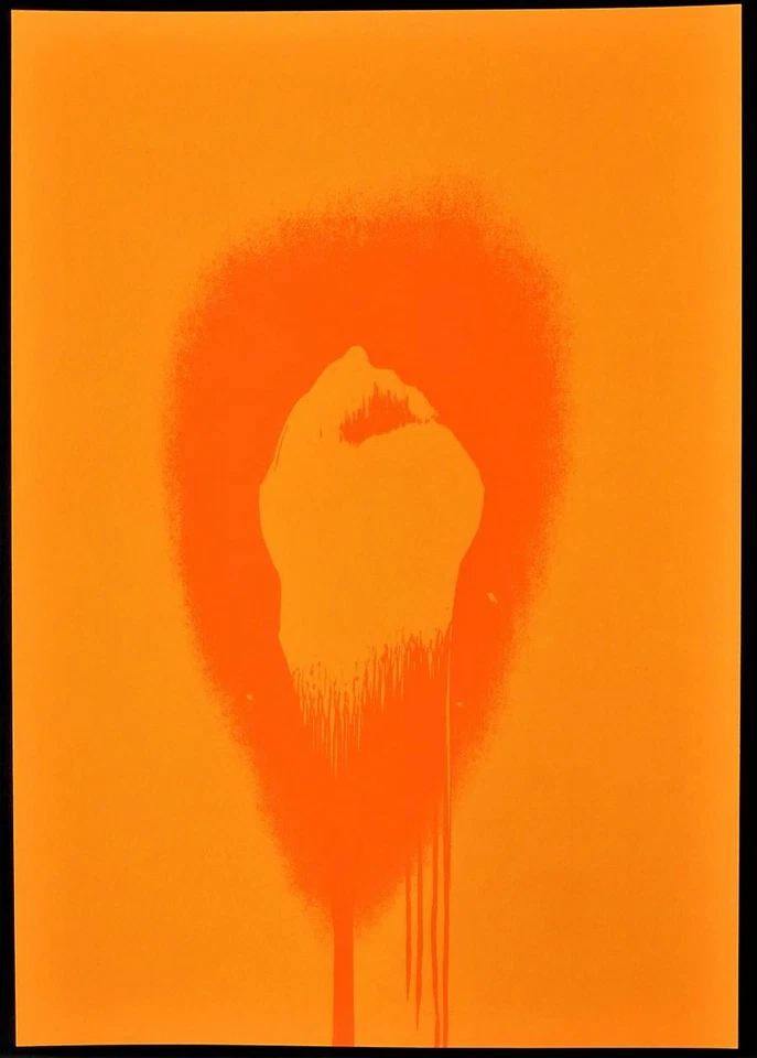 Otto Piene  " ORANGE FIRST" Serigraphie - Siebdruck 1977 - Bild 1 von 1