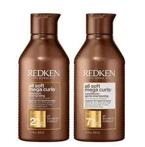 REDKEN All Soft Mega Curls Shampoo & Conditioner 10.1oz Duo / NEW FAST SHIPPING - Picture 1 of 7