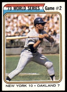 1974 Topps #473 World Series Game 2/Willie Mays Mets EX-EXMINT *619