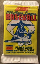 1990 Score Pack Mitch Webster Cubs (Top) Jason Grimsley Phillies Rookie RC (Back