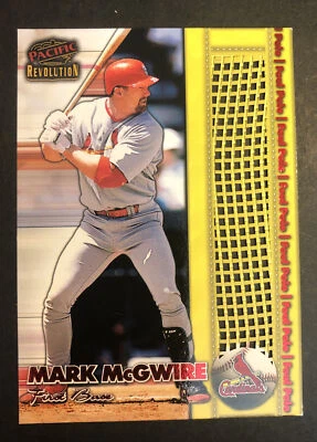 1998 Pacific Revolution MLB Baseball FOUL POLE #19 Mark McGwire - Imagem 1 de 4
