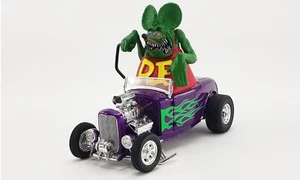New Acme 1:18 Scale 1932 Ford Blown Hot Rod Roadster w/ Rat Fink Figure A1805020 - Picture 1 of 5