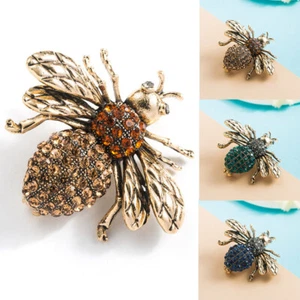 Bee Corsage Women Brooch Clothing Fashion Accessories Alloy Diamond - Picture 1 of 12