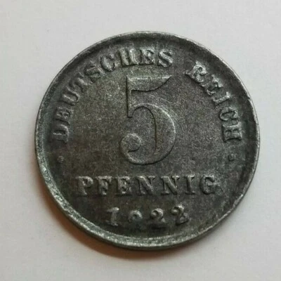Germany 1922D 5 Pfennig KM19 UNC - Image 1 of 2