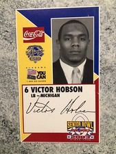2003 Senior Bowl card Victor Hobson  Michigan Wolverines FREE Shipping