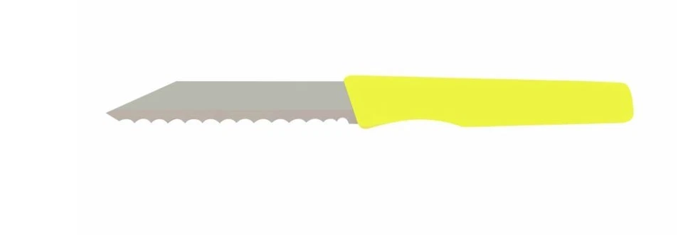 SCHNEIDER Brötchenmesser Bäckermesser mit Wellenschliff  Ritzmesser neongelb - Bild 1 von 1