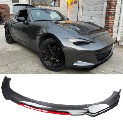 For Mazda Miata MX-5 Carbon Style Front Bumper Lip Spoiler Splitter Body Kit - Image 1 of 4