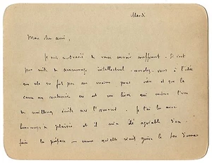 LAS Remy de Gourmont à Octave Uzanne - autographe - s.d. (?) - Picture 1 of 2