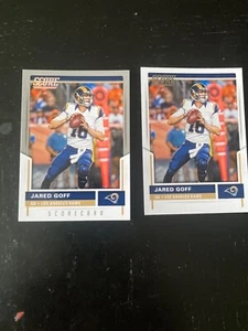 Jared Goff 2017 Score silver scorecard & base card FREE SHIP AVAILABLE - Picture 1 of 1