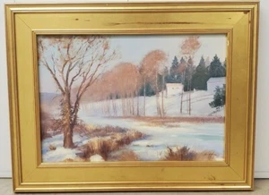Keith Gunderson Original Oil Painting Winter Scene Listed Artist classic realism - Picture 1 of 12