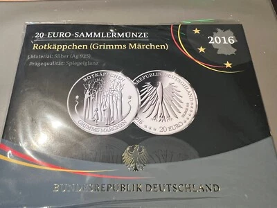 Deutschland 20 EURO 2016 Rotkäppchen, Spiegelglanz - Bild 1 von 2