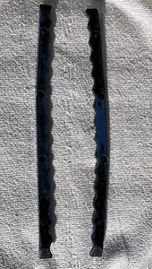 VINTAGE SANTA MONICA AIRLINES SKATEBOARD GRAB RAILS WITH 8 NEW STEEL SEX BOLTS - Picture 1 of 5