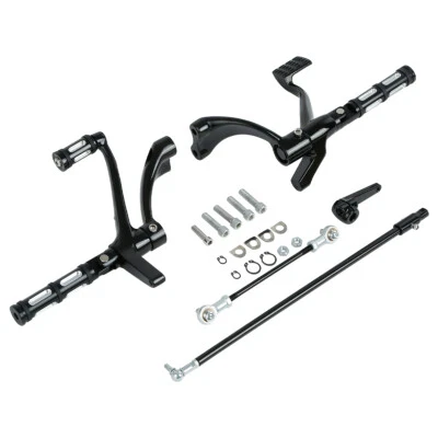 Fit For Harley 14-22 Sportster Black Forward Controls Foot Pegs Levers Linkages - Image 1 of 4
