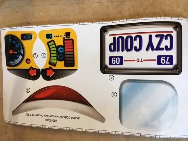 Little Tikes Cozy Coupe Car Spare Parts Stickers New