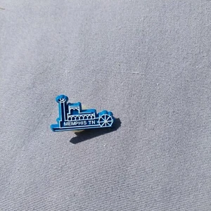 Memphis Tennesse TN blau Boot Kunststoff Revers Hut Jacke Pin - Bild 1 von 2