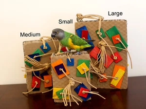 Cardboard Shreddy Parrot Toy (Pick a Size) Shreddable Cardboard Toy - Picture 1 of 3
