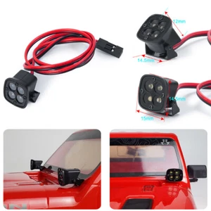 LED Roof Lights Headlights Round Spotlight for SCX10II 90046 TRX4 Redcat Gen8 - Picture 1 of 12