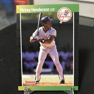 1989 Donruss RICKEY HENDERSON MLB Baseball Card #245 New York Yankees  HOF