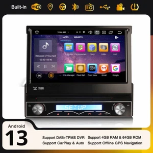 8-Core CarPlay Android 13 Universal 1Din Autoradio GPS DAB+ 4+64GB DVD DSP WiFi - Bild 1 von 14