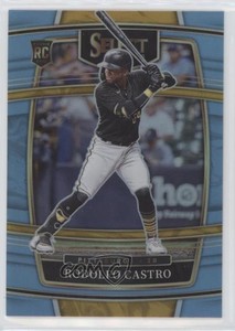 2022 Panini Select Concourse Carolina Blue Prizm /35 Rodolfo Castro #7 Rookie RC