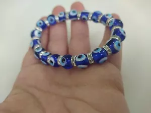 Türkischer böser Blick Handarbeit Glas Perle Armband Charm Nazar - Bild 1 von 11