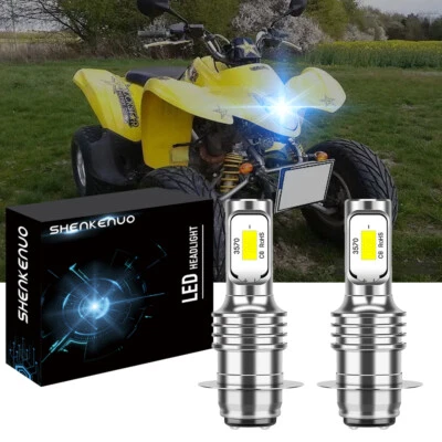 2x Faros LED 80W H6 Azul Hielo Para Can-Am Honda Kawasaki Suzuki Yamaha DS650 Foto 1 de 4