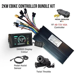 Ebike Controller 48-72V 40A Sine Wave Controller SW900 Color LCD Bundle Kit - Picture 1 of 7