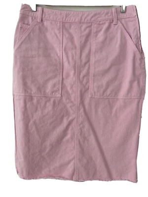 benetton Skirt Size 12 Pink Cotton Pencil Skirt - Image 1 of 4