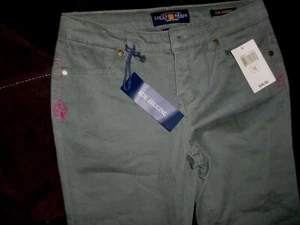 NWT~GIRL~LUCKY BRAND~ZOE JEGGING~SLIM FIT~TEAR KNEES~LOGOS~PANTS/JEANS size 12 - Picture 1 of 7