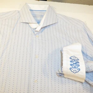 ROBERT GRAHAM DESIGNER HEMD MIT KNÖPFEN Herren 16,5 | 42 Blau  - Bild 1 von 3