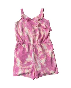 Girl’s Wonder Nation Pink Tie Dye Sleeveless Romper - Picture 1 of 4