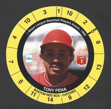 1990 Cadaco Discs #NNO TONY PENA Raw - Boston Red Sox - AFHG