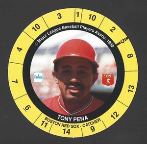 1990 Cadaco Discs #NNO TONY PENA Raw - Boston Red Sox - AFHG
