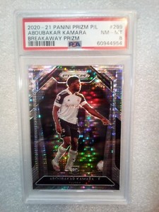 POP 1 2020-21 Panini Prizm P/L ABOUBAKAR KAMARA Breakaway #299 Rookie RC PSA 8