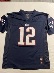 Tom Brady #12 New England Patriots NFL Team Bekleidung Jungen Trikot Jugend L 14/16 - Bild 1 von 12