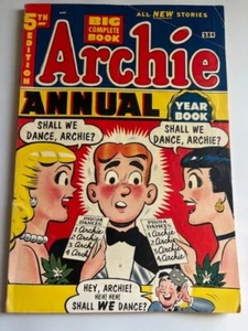 Archie Annual #5 1953 Archie Comics Golden Age Bowling and Beach Stories - Picture 1 of 6