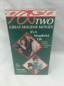 Classic Christmas VHS Movies: Scrooge & It's A Wonderful Life Boxed Set Sealed - Picture 1 of 3