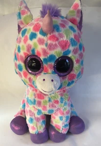 TY Beanie Boos WISHFUL the Unicorn Glitter Eyes LARGE 17" Confetti Exclusive - Picture 1 of 24