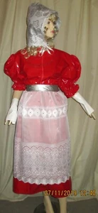 Zofenschürze  Spitzenschürze Halbschürze Lackbindebänder Maidsapron Onesize - Bild 1 von 2