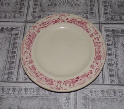 Mayer China Howard Johnson March Of Progress Bread Dessert Plate 7" - Image 1 of 3